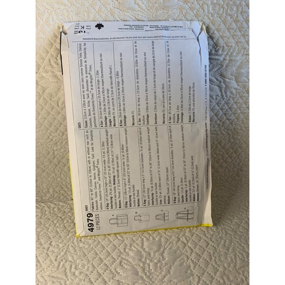 Simplicity Misses Handbag Totes Sewing Pattern 4979 - uncut - Picture 4 of 10